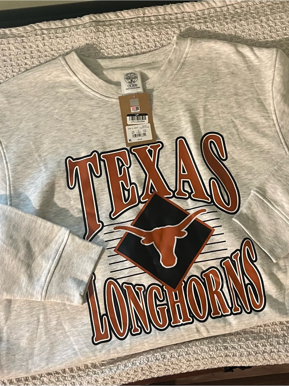 Rivalry Threads Gray Crewneck with Orange & Black Lettering